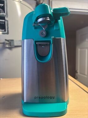 Prepology Turquoise Electric Can Opener - Stainless Steel